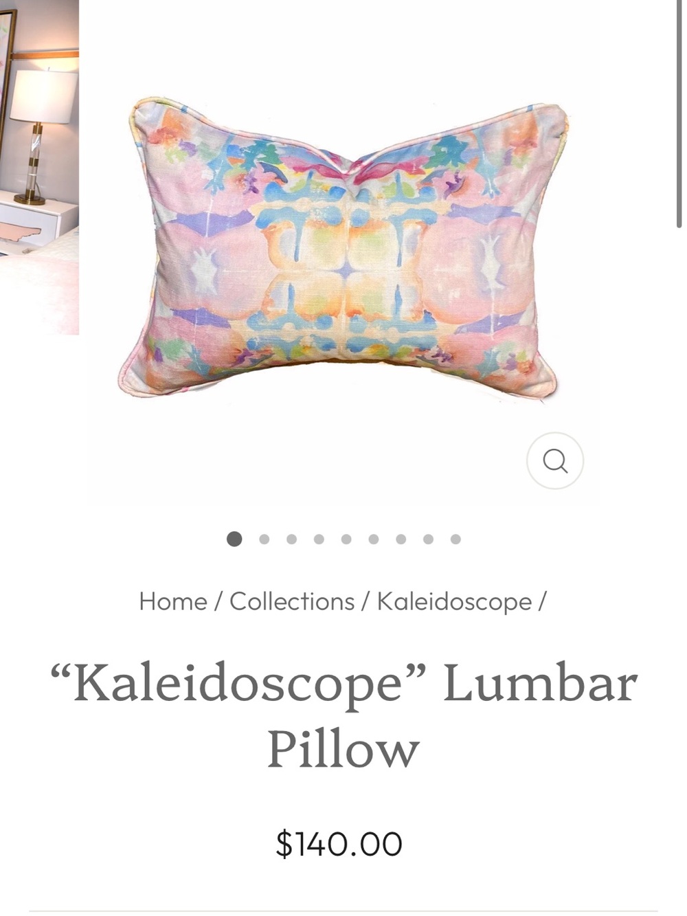 Kaleidoscope Lumbar Pillow - Pastel Multi